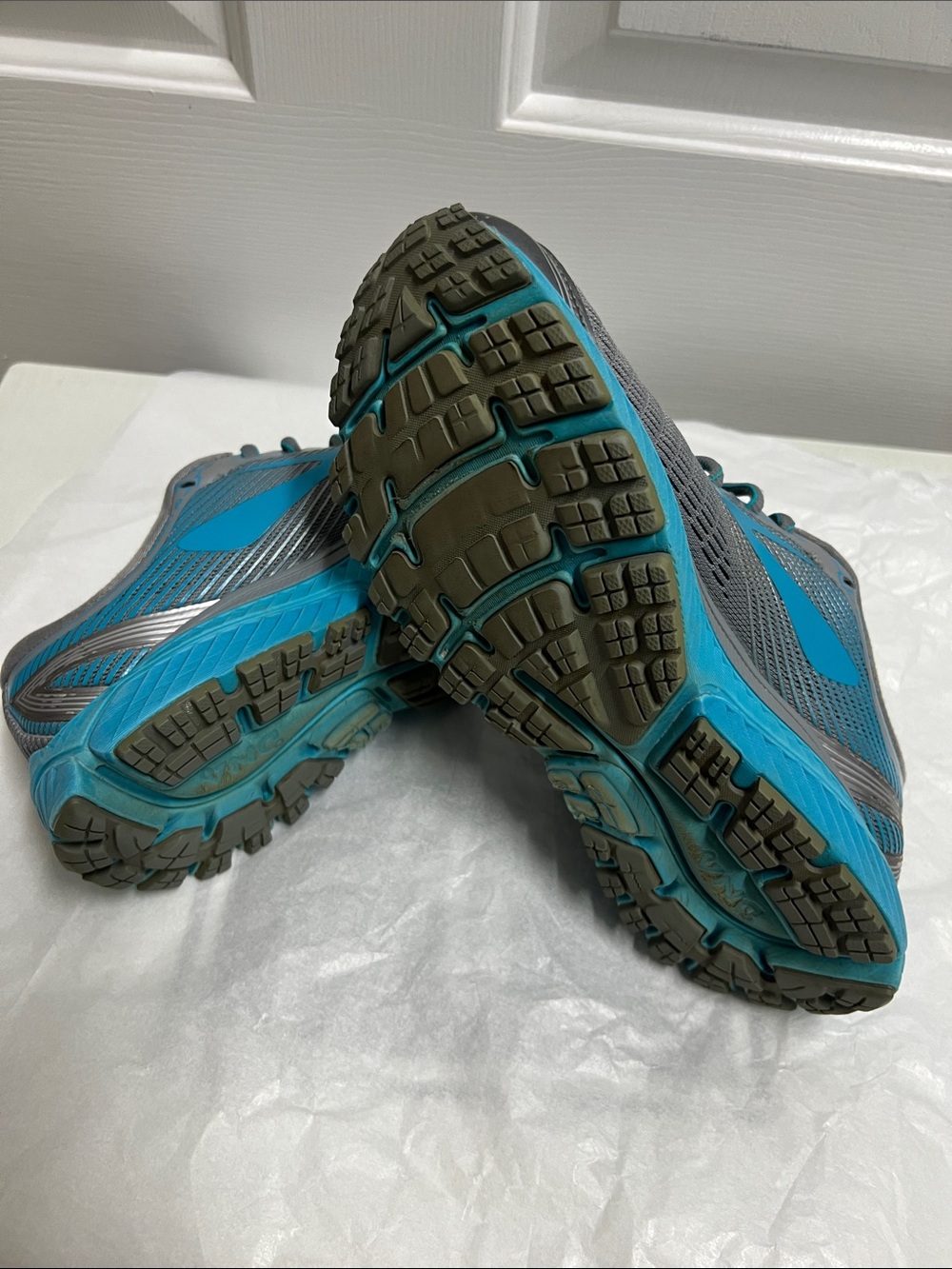 Brooks Ghost 10 Running Shoes Gray Teal Blue women’s size 8.5 - Picture 6 of 6